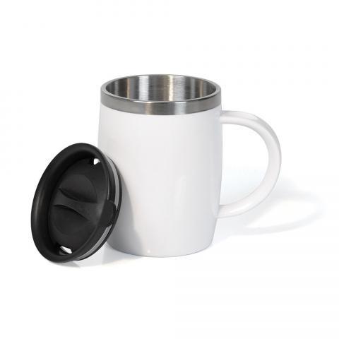 Caneca Em Ao Inox / Poliestireno - 400 Ml