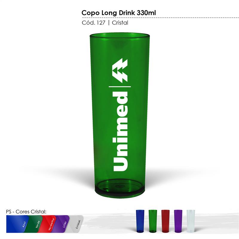 Copo Long Drink 350ml Cristal Personalizado Silk 1