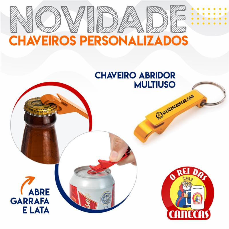 CHAVEIRO ABRIDOR ALUMINIO PERSONALIZADO Multiuso