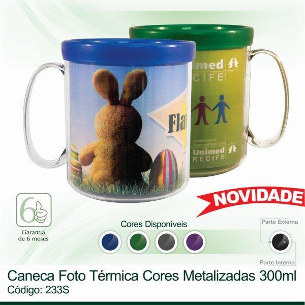 Caneca Trmina Cores Metalizadas