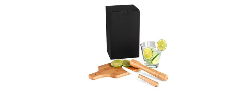 Kit Para Caipirinha Em Bambu Ibiza - 0,35 L - 4 P